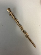 Mid Century Crown Trifari Twisted Rope Scepter Gold Tone 3.25 Pin Brooch - £19.51 GBP