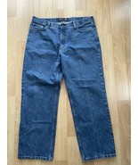 IZOD Blue Relaxed Fit Denim Straight Casual Jeans Mens Sz 42 x 32 Design... - €19,65 EUR