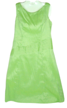 Vintage Dress Handmade Green Shimmer Sleeveless Shift Rockabilly retro S/M - £23.22 GBP