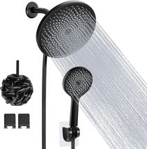 Lanhado 8.5&#39;&#39; Matte Black Shower With Handheld Spray, High, Waterfall Upgrade - £22.39 GBP