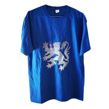 Scotland Patriotic Lion Rampant Men&#39;s Blue Short Sleeve T-Shirt - $14.50