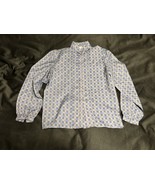 Vintage Lady Arrow Ascot Collection Blouse Size 16 Button Front Pattern - $24.63 CAD