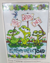 DIMENSIONS Frog Parking Embroidery Counted Cross Stitch Kit 70-65148 NEW... - $8.99