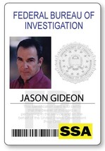 CRIMINAL MINDS JASON Gideon Halloween Costume or Cosplay Name Badge Tag ... - $15.99