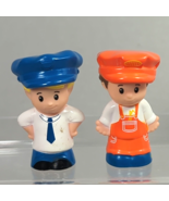 Fisher Price Little People Figures Bus Driver and Train Conductor Lot of 2  - £7.77 GBP