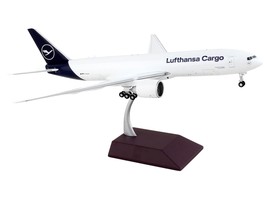 Boeing 777F Commercial Aircraft &quot;Lufthansa Cargo&quot; White with Blue Tail &quot;Gemini  - £129.09 GBP