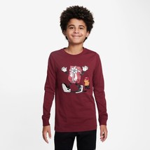 Boys&#39; Nike Sportswear Boxy Long Sleeve T-Shirt XLarge Team Red - $15.90