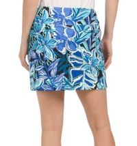 NWT Swing Control Hibiscus Blue Floral 16" PullonStretch Golf Skort 4 6 8 10 12 image 2