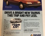 1987 Payless Car Rental Vintage Print Ad Advertisement pa20 - £6.22 GBP