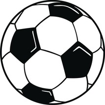 2x Soccer ball Logo Vinyl Decal Sticker Different colors &amp; size for Car/Window - £3.48 GBP+
