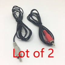 2 pair Replacement repair Speaker Bare Wire cable 5ft With RCA Plug to Stripped - £7.74 GBP