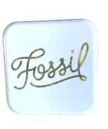 Fossil Watch White &amp; Gold Tin Box - $3.99