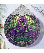 CELTIC KNOT Stained Glass Suncatcher Christmas Ornament Keepsake Gift - $271.03 MXN