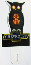 Owl Chevrolet Metal License Plate Topper - £46.67 GBP