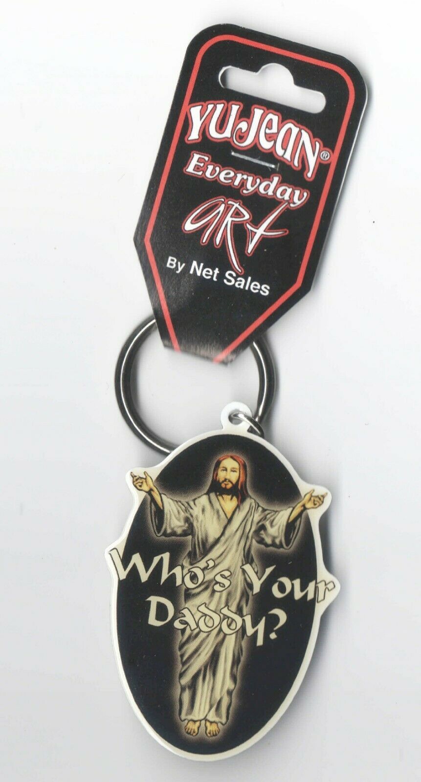 Jesus - Who&#39;s Your Daddy ? Metal and Enamel Key Ring - Yujean 2008 NSI - $6.79