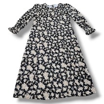 Mango Dress Size 14 MNG Dress Long Sleeve Ballon Sleeves Floral Printed Dress  - £26.73 GBP