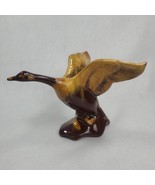 Blue Mountain Pottery Goose Gold Brown Drip Glaze Figurine In Flight Canada - $19.79