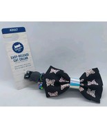 Whisker City Butterfly Print Bow with Bell Easy Release Adult Cat Collar - €6,00 EUR