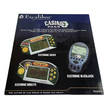 Excalibur Handheld Electronic Casino Games 3 Pack Craps Roulette Blackjack NEW - £23.89 GBP