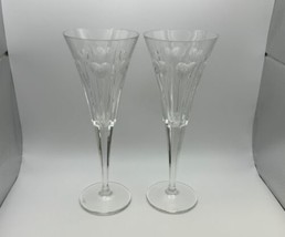Pair Of Waterford Crystal Millennium Love Champagne Flutes Glasses - £87.81 GBP