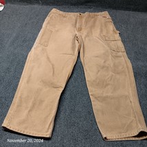 Vintage Carhartt Cargo Pants Men 40 x 30 Brown Duck Canvas Utility Workwear - £28.63 GBP