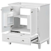 30&quot; White Bathroom Vanity Base Cabinet w/ Doors &amp; Drawer - $246.99