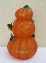 Lighted Pumpkin Stack Totem Battery Operated - £9.93 GBP