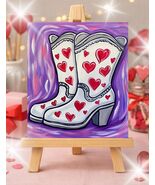 NEW Cowgirl's Heart Boots Painting Kit - Paint Your Own - Hand-Drawn - C... - $38.00