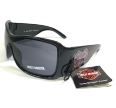Harley-Davidson Sunglasses HDS 5004 BLK-3 Black Wrap Frames with Black Lenses - £51.30 GBP