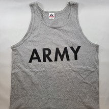 New Alstyle apparel And activewear Army Logo Tank Top Size Medium Grey C... - $18.25