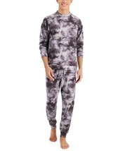allbrand365 designer Mens Matching Tie-Dyed Pajama Set,Greys Tyedie Size XL - $37.61