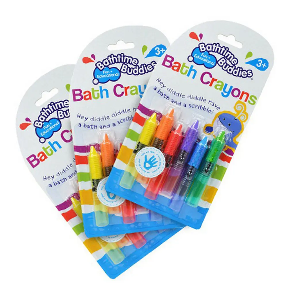 6Pcs/Set Kids Drawing Toys Bath Toy Baby Bath Crayons Toddler Washable Bathtime - £9.29 GBP