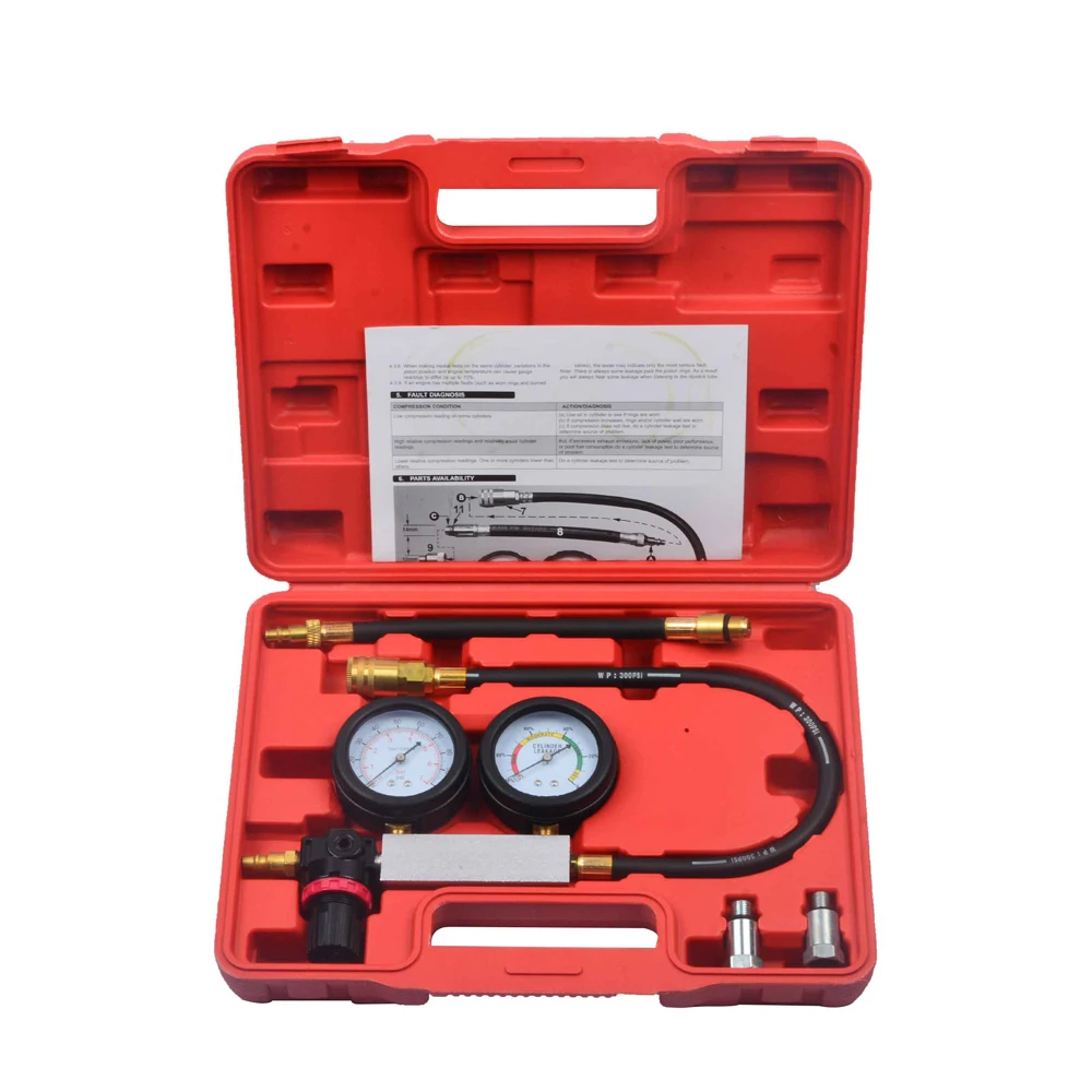 Cylinder Leak Engine Compression Diagnosis Tester Kit Leakage Pressure Test Set  - £142.43 GBP