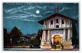 Mission Dolores Night View San Francisco CA California UNP DB Postcard R28 - £2.34 GBP