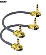 1/4 Inch Right Angle TRS Stereo Dual Channel Guitar Flat Patch Cable Pro... - $357.73 MXN