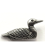 Duck Bird Pewter Tone Figural Pin Wildlife Nature Waterfowl Animal Jewelry - $237.43 MXN