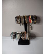 Lot Of Over 50 Bracelets And Bangles Beaded, Solid Bangle, Stretch, Hema... - £28.04 GBP