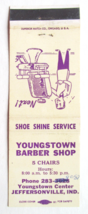 Youngstown Barber Shop - Jeffersonville, Indiana 20 Strike Matchbook Cover IN - £1.39 GBP
