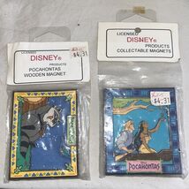 Disney Pocahontas Wooden Fridge Magnet Lot Of 2 Made By Applause J6 - $13.66