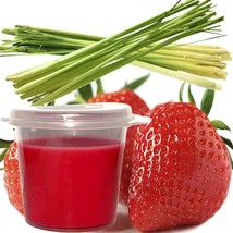 Strawberry Lemongrass Scented Soy Wax Candle Melts Shot Pots, Vegan, Hand Poured - £12.56 GBP+