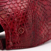 Boss Burgundy Leather Cap image 4