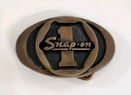 Vintage Snap On Tools Solid Brass Belt Buckle BTS SPP-455 Retro USA Work Wear - $23.38