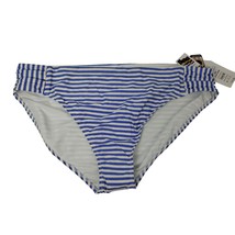 Time and Tru Womens 3XL Textured Blue and White Stripe Mid Rise Bikini B... - £10.27 GBP
