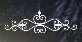 VTG Scroll Metal Wall Art Shabby Chic Rustic Fleur De Lis Outdoor Garden  29&quot; - $59.99