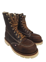 Thorogood Men&#39;s 8 &quot; Steel Toe Work Boot (U.S.A.) 804-4378 Brown Size 9.5D - $218.49