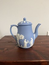 Vintage Retro Jasperware Wedgwood Coffee Pot Kettle Lid England Antique ... - $146.51