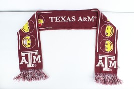 Streetwear Spell Out Emoji Texas A&amp;M University Fringed Knit Winter Neck... - £19.74 GBP