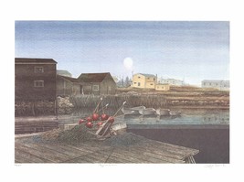 DWIGHT BAIRD Fog in the Hollow, Peggy&#39;s Cove, 1988 - Signed - £99.22 GBP