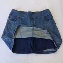 Lee Regular Fit Women’s Blue Mid-Rise Denim Skort Measured Waist 32" image 10