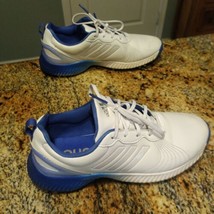 Rare Adidas Women&#39;s Response Bounce Golf Shoe blue white f33665 us 7.5 - $48.51